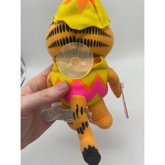 Small Easter Egg Garfield Plush With Suction Cup: Vintage Cartoon Cat - Picture 10 of 10